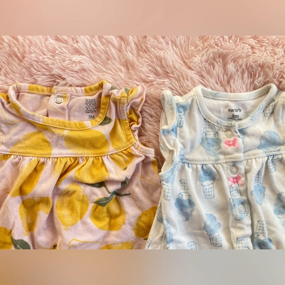 Carter's Kids Rompers and Jumpsuits Set - Yellow, White, Pink, Blue